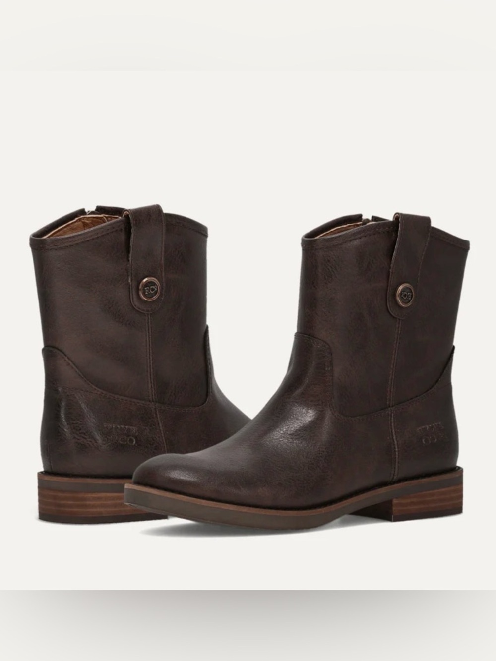 Frye Melissa Button Short Dark Brown Size 6.5